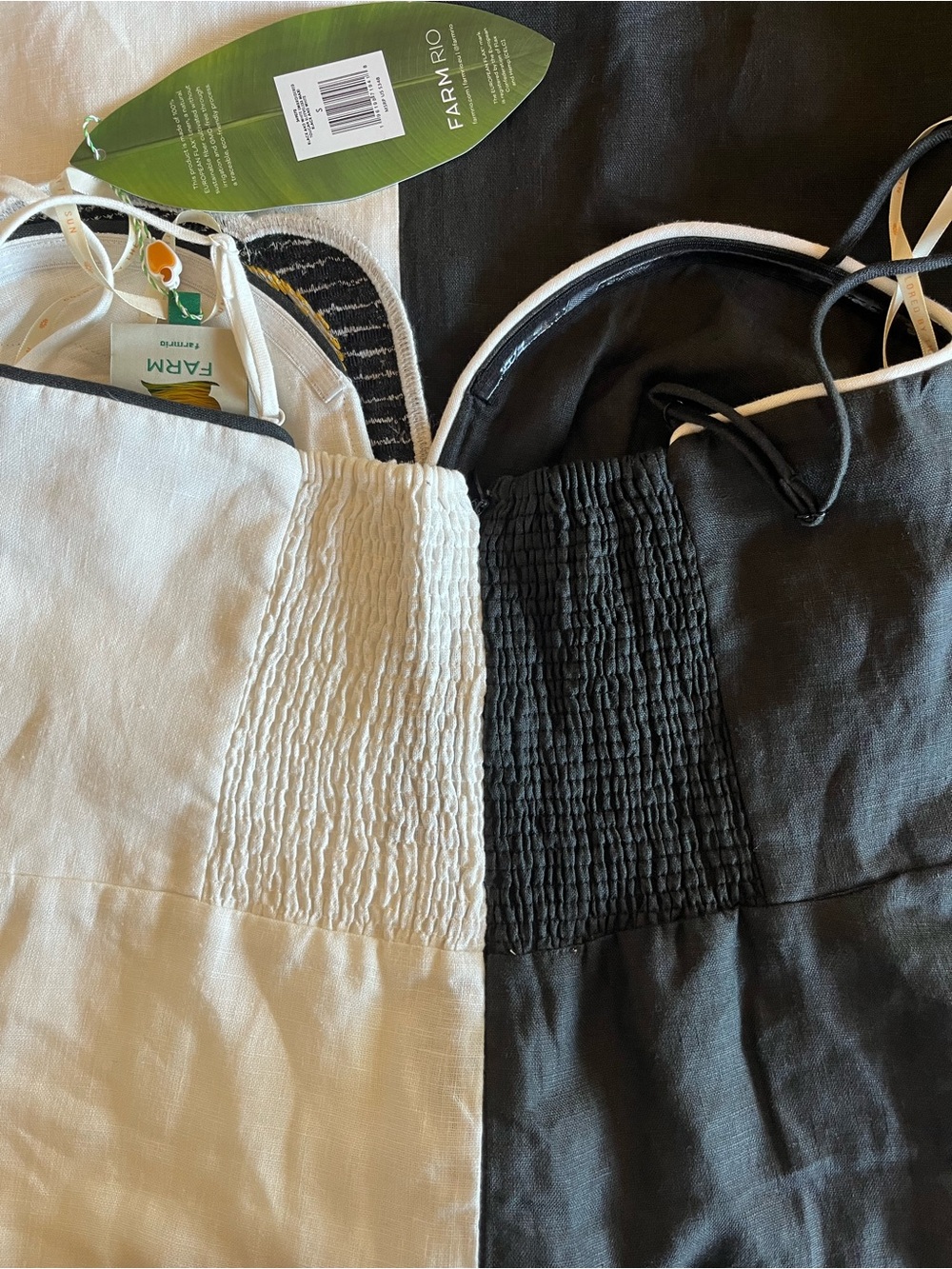 FARM Rio Black & White Embroidered Toucan Sleeveless Maxi Midi Dress S Small - Picture 5 of 7